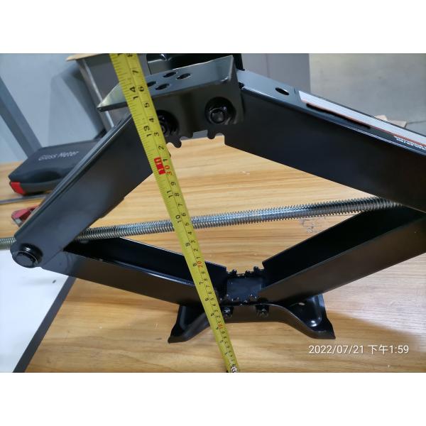 24" Scissor Leveling Floor Jack Black RV Stabilizer Jacks 2.5T Capacity With Handle