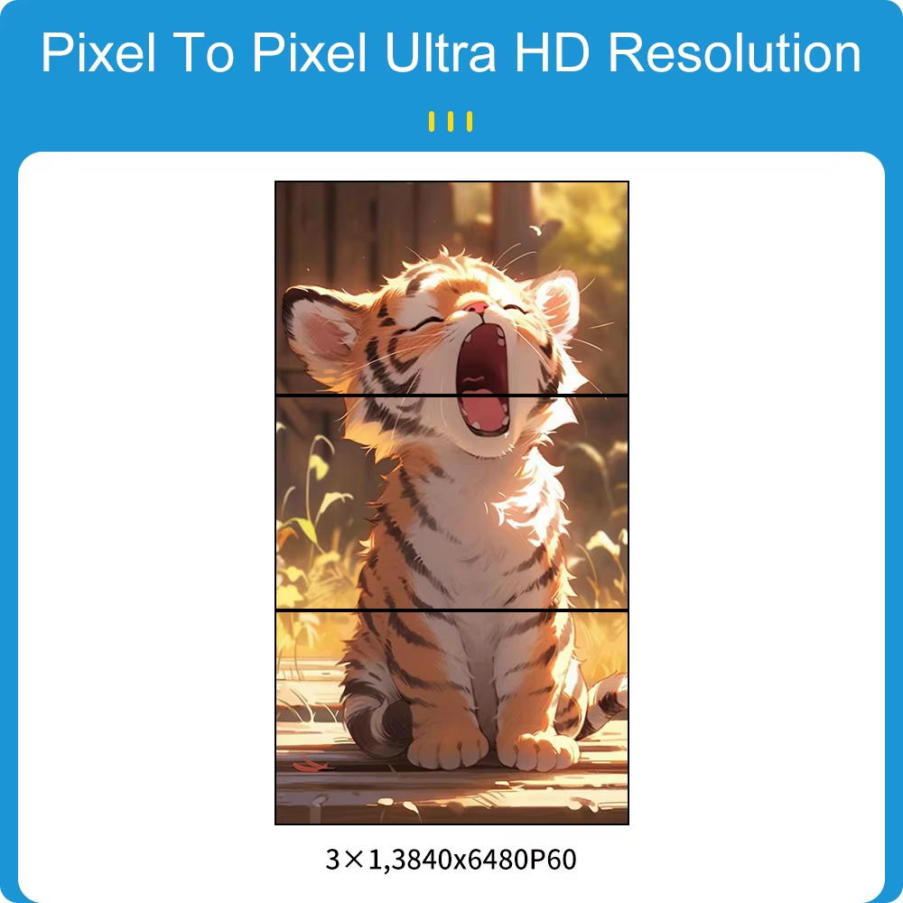 8K60 Multi-Screen Expander Video Wall Controller with 1 in 4 Out HDMI 2.1 and DP