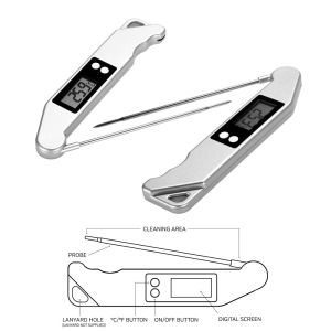 Kitchen Folding Probe Digital Thermometer Temperature Meter Cooking Food Meat