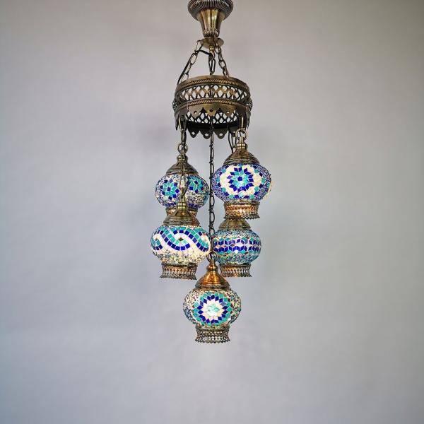 Original Turkish Complex Manual Craft Masac Glass Lamp(WH-DC-37)
