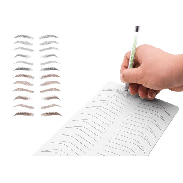 Silicone 1.5mm Inkless Practice Skin Milk White With Gold Lines