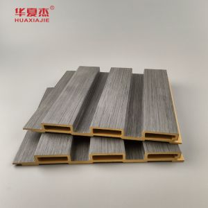 New Product Wpc Fluted Wall Panel Laminated Wood Grain Wpc Panels Install Easily