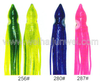 Best sale Soft squid skirt fishing lure color: 155#~330# size:3"~15"