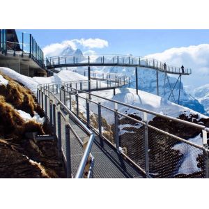 Stainless Steel Safety Netting Anti Alkali With Cable Mesh 4.0 Mm Wire