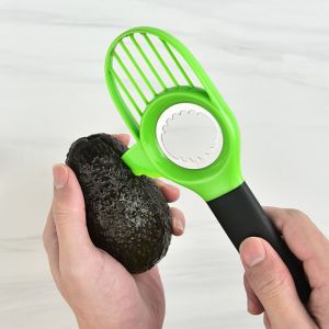 Kitchen 3 In 1 Plastic Avocado Cutter Knife Corer Avocado Slicer Avocado Tools