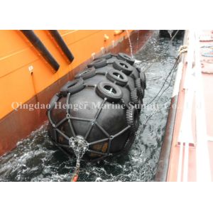 Customized Size Marine Rubber Fender Corrosion Resistant With Chain Net