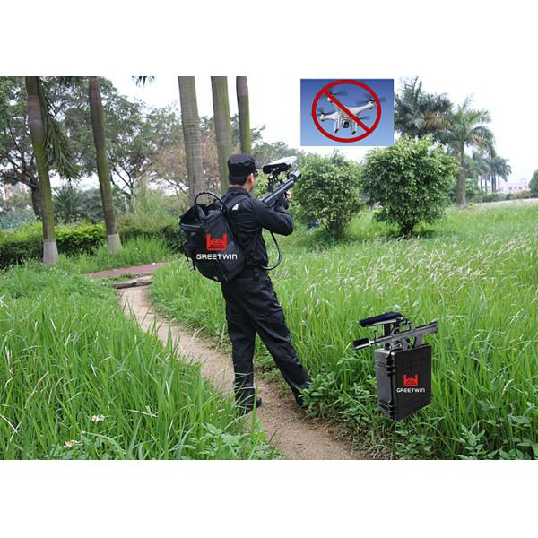 Glonass 2.4G 5.8G GPS Digital Drone Signal Jammers 2KM Long Distance