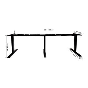 Bamboo Electric Height-Adjustable Lift-Up Coffee Table Computer Desk for Home