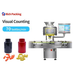 Automatic Pill Packaging Machine Visual Counting Machine 70 Bottles Per Min