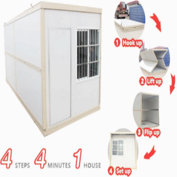 Mobile Living Container House Foldable Expandable Prefab Tiny Easy to Assemble Steel Door