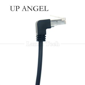 OEM STP UTP 90 Degree Right Angle RJ45 8P8C Male to RJ45 Female Socket Cat5e