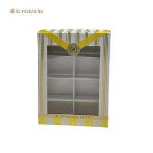 XL Packaging Custom Square Skincare Paper Box With Window Transparent Cosmetic