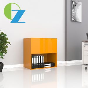 Cheap 5MM Edge Open Shelf Steel Office Cupboard White Stain 2 Tier Cabinet bottom open for sale