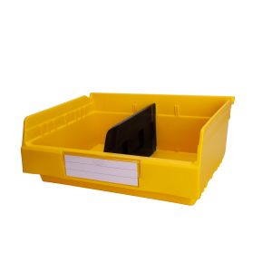 PP Semi-Open Front Shelf Storage Bin with Dividers The Ultimate Warehouse