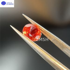 Custom-Cut Synthetic Padparadscha Sapphire for Jewelry