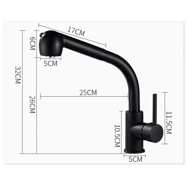 Black Pull Out Sanitary Ware Faucet