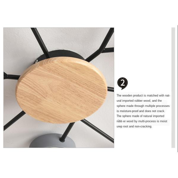 Modern living room LED lamp Nordic style bedroom LED wood ceiling flush mount light(WH-WA-15)