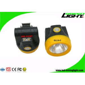Waterproof IP68 Cordless Mining Cap Lamps 10000 Lux ABS Material With USB