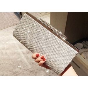 China 2019 new diamond-encrusted bag rhinestone lady clutch bride wedding banquet dinner party bag handbag for women on sale