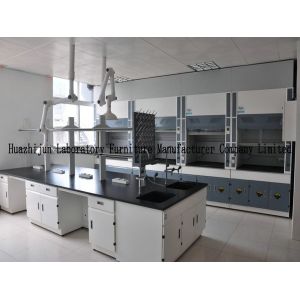 China Ph School Lab Furniture High Adjustable Lab Table With Reagent Shelf And Power Supply on sale
