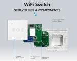 ODM Smart Key Switch Tuya Smart Life Wifi Curtain Switch With Cover