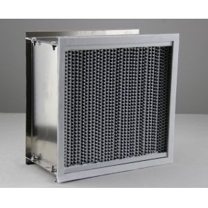 SS Frame High Temperature Air Filter H13 Hepa Air Purifier Aluminum Foil