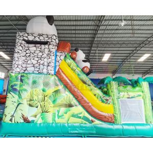 1000D Panda Inflatable Bounce House Combo For Hotel