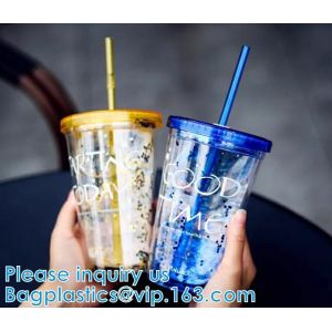 Sequin Double Layer Water Bottle Glitter Cup Heat Cold Insulation Party Home