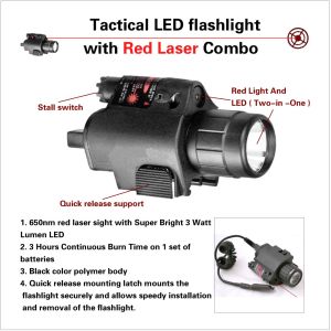 Tactical Paintball Gun Scopes Red Dot Laser Sight With Super Bright 3 W Lumen