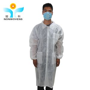 Breathable Disposable Lab Coats with pockets 16gsm-60gsm