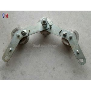 Hook Ground Block Cable Pulling Pulley For Conductor / Steel Wire Rope