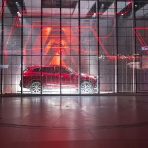 P3.9-7.8Q50T Transparent Glass LED Screen Window Wall