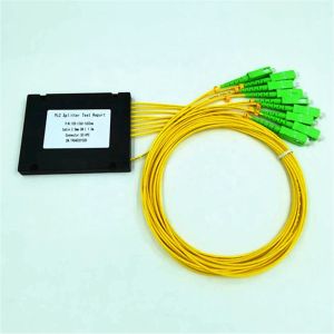 FTTH ABS BOX modle 1 8 plc splitter with PC /FC/ SC /ST /LC /APC connectors and