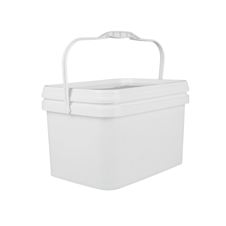 Square Plastic Bucket for Toys Handle Included and Food Grade Certified