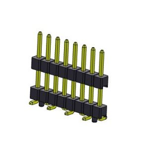 Cheap Pin Header Connector 2.54mm Dual Rows SMT TYPE With Pegs 1*2PIN To 1*40PIN H=2.54MM for sale
