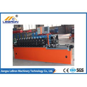 Cheap Orange color High strength smooth straight door frame cold roll forming machine automatic type PLC system control for sale