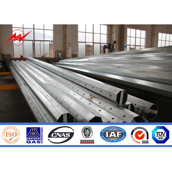 Quality 220KV 10-100M Hot Dip Galvanized Steel Tubular Pole For Electrical Industry wholesale