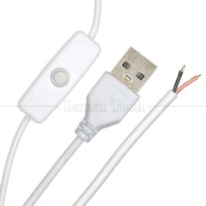 DIY 1m Power on off Controller Open Wire USB Switch Cable for Led Light Strip