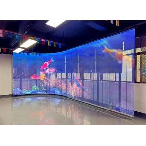 China Highly Stable Indoor Transparent LED Transparent Screen With Weatherproof Ultra-Thin Panel Design on sale