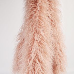 Customize Color Long Pile Artificial Mongolian Fur Fabric in Plain Style from