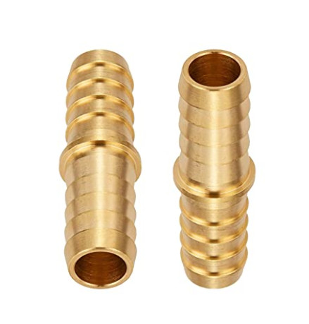 Quality 1/4" To 3/16" ID Brass Hose Barb Reducer , Mender Union Barb Fitting Reducer wholesale