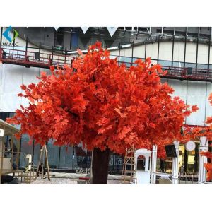 Fiberglass Trunk Artificial Maple Tree For Indoor Outdoor Decoration