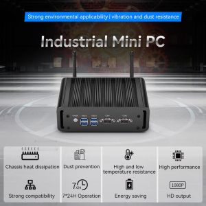 Intel Core i3 i5 i7 Processors Fanless Industrial Mini PC With 2LAN 2COM RS485