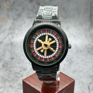 Seven Color Stainless Steel Strap Watch Quartz Movement Analog Display Type
