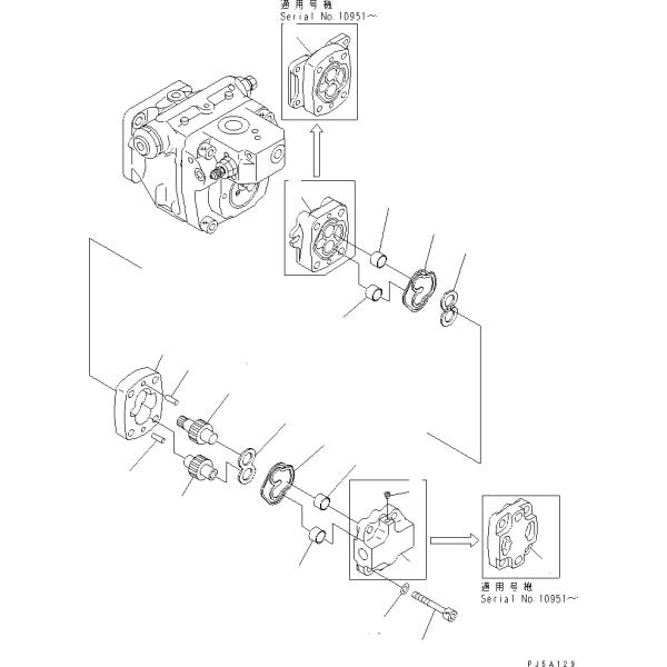 705-41-02320 7054102320 For Komatsu PC27MR-1 PC27MRX-1 PC28UU-3 PC35MR-1 EXCAVATORS Hydraulic Main Pump Gear pumps LOADER PUMP SWITCH PUMP Piston Pump