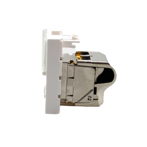 Quality Exact Cables ABS Cat6A Keystone Jack Wall Coupler for RJ45 FTP Shielded Network Module wholesale