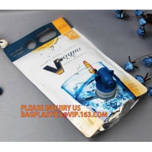 Cheap Custom reusable 1L 2L 3L fresh juice milk spout bags with handle,Fresh 5L Dispenser Fruit Juice Bag In Box With Valve for sale