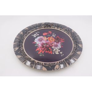 33cm Florla dinner plates metal steel plate set tableware round shape serving