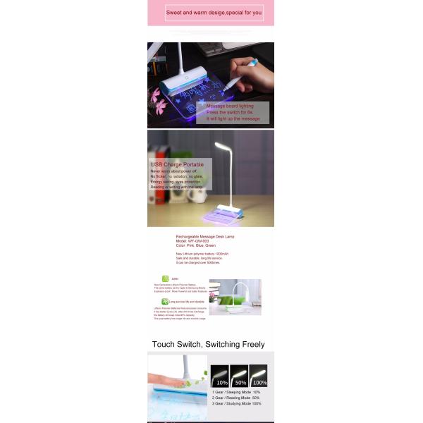 Rechargeable Innovative LED Lighting Brightness Adjustable Smart Touch Control