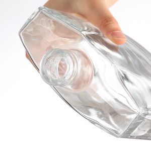375ml 500ml 750ml 700ml Clear Glass Bottle for Brandy Tequila Vodka Spirits